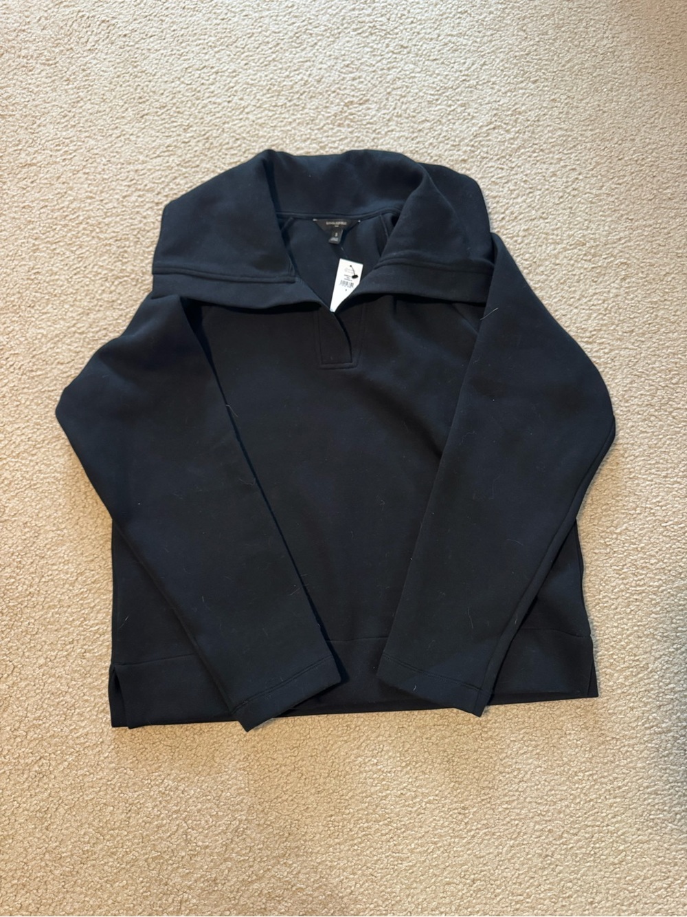 NWT Banana Republic Factory Black Collar Pullover